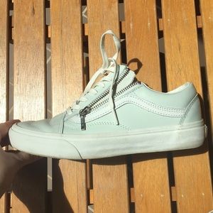 Leather Old Skool Zip Vans